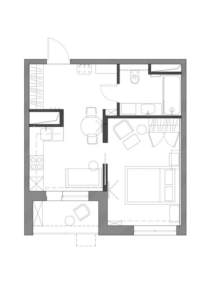 plan apartament 39 mp